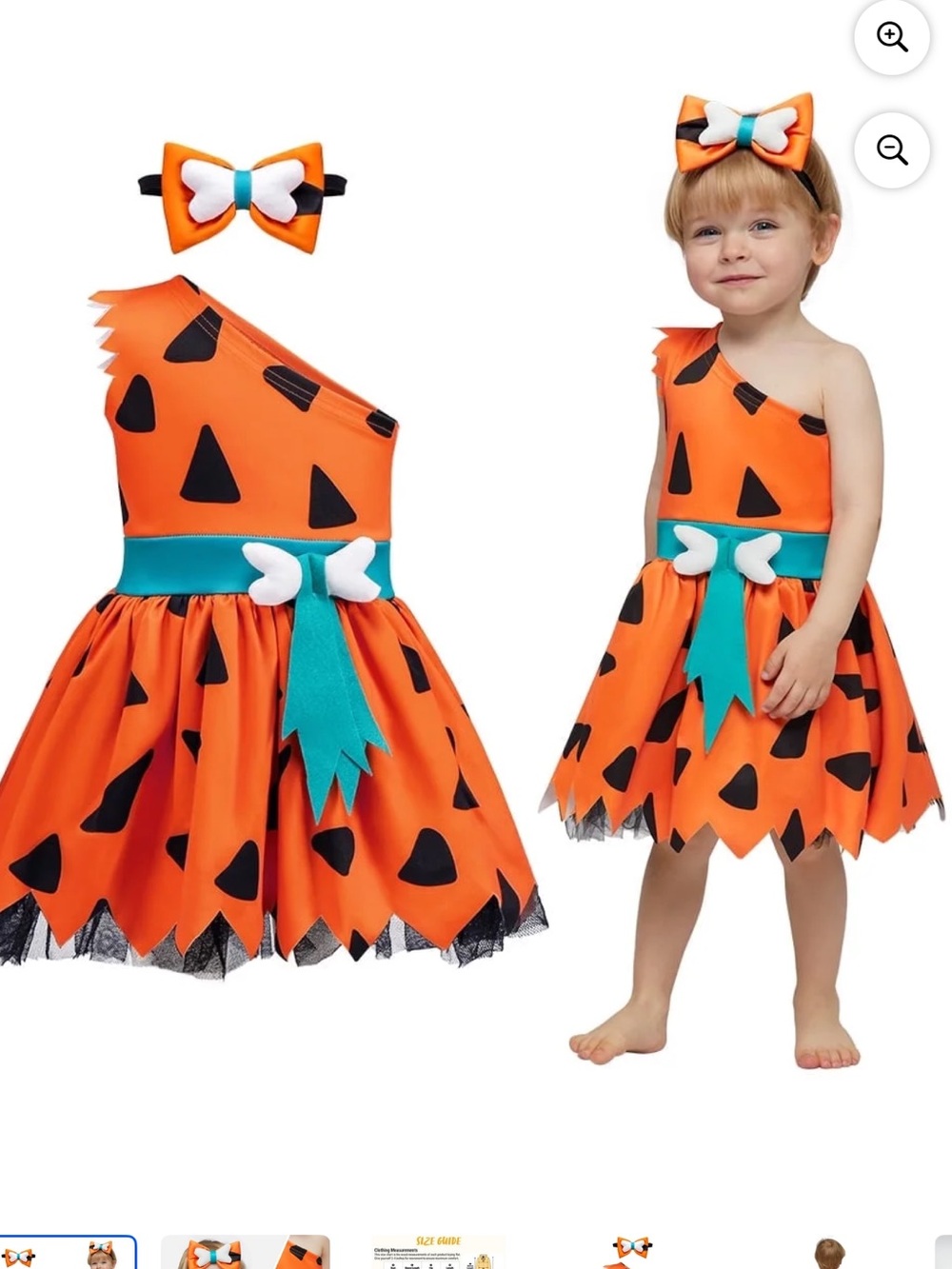 Toddler Flinstones Pebbles Halloween costume